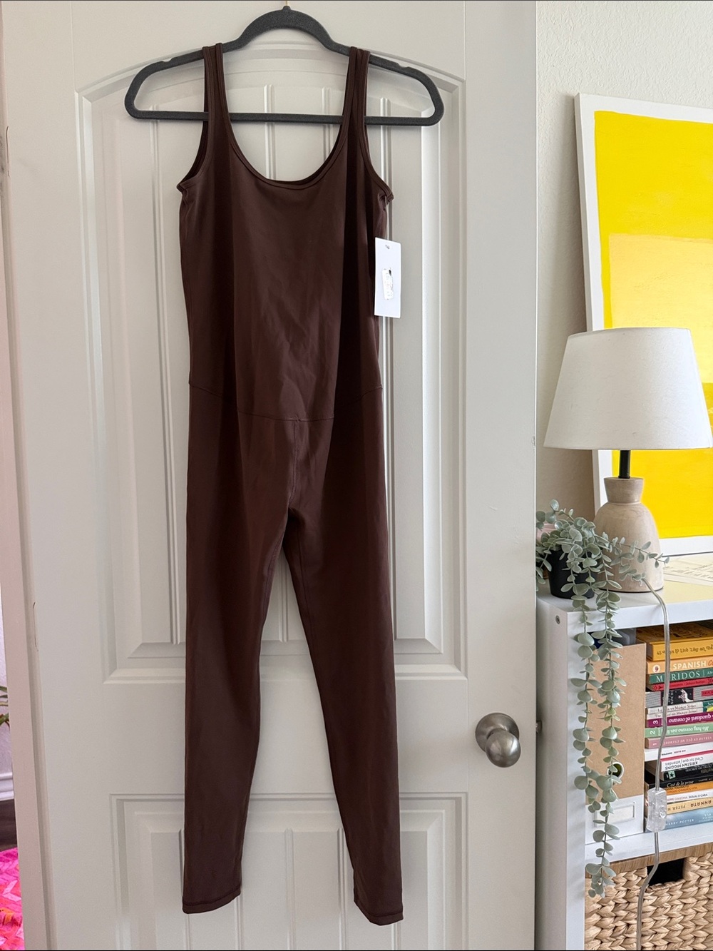 Isabel Maternity by Ingrid & Isabel Chocolate Brown Tank Jumpsuit